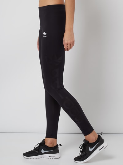 adidas Originals Legginsy z wytłoczonym logo  Czarny 5