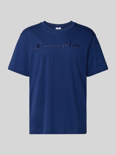 CHAMPION T-shirt met labelstitching, model 'ICONS' Marineblauw - 2