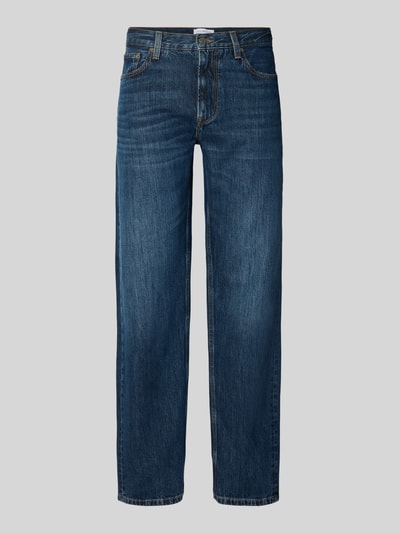 Produktfoto, Straight Fit Jeans aus reiner Baumwolle Model 'DOVER' von Tommy Hilfiger, dunkelblaue Denim mit klassischer Waschung und sichtbarer Struktur