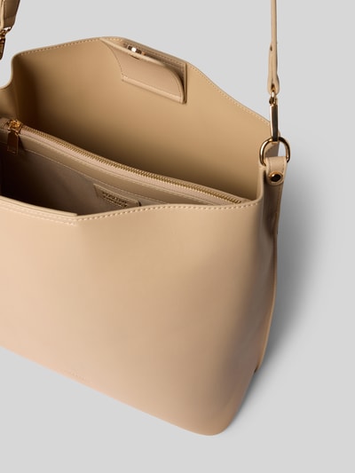 Seidenfelt Hobo Bag in Leder-Optik Modell 'Nelma' Beige 5