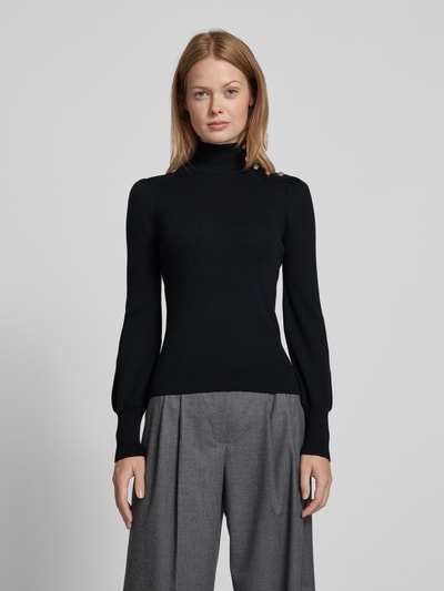 Lauren Ralph Lauren Gebreide pullover met fijnrib, model 'DWORINA' Zwart - 4