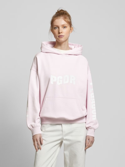 Pegador Bluza z kapturem o kroju oversized z nadrukiem z logo model ‘VINYA’ Różowy 4