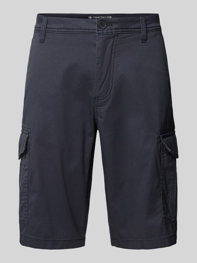 Tom Tailor Regular Fit Cargoshorts aus Baumwoll-Mix Dunkelblau 2