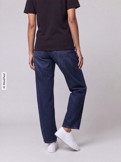 CAMBIO Barrel Jeans aus Baumwoll-Mix Modell 'Ornella' Dunkelblau 5