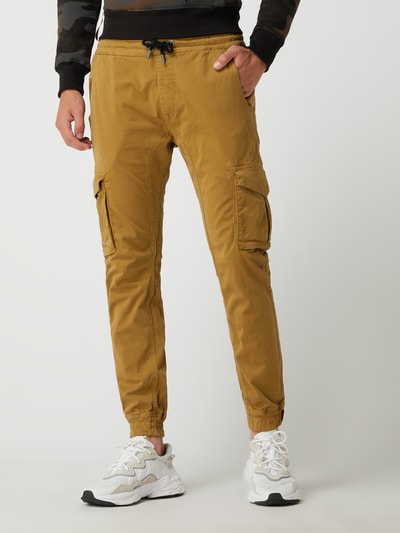 Alpha Industries Cargohose mit Label-Details Modell 'Twill' Sand 4