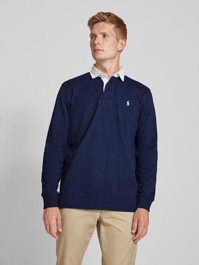 Polo Ralph Lauren Rugby-Shirt mit Label-Stitching Marine 4