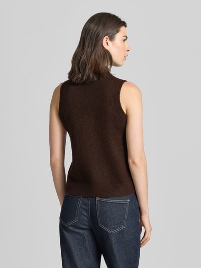 Christian Berg Woman Pullunder mit gerippten Abschlüssen Schoko 5