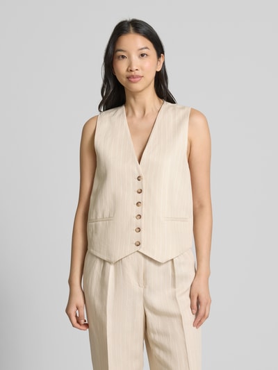 Bash Gilet met V-hals, model 'PATSY' Beige - 4