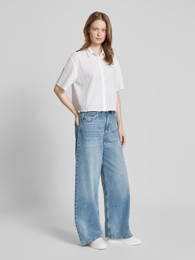 Jake*s Casual Wide fit jeans met contrastnaden Jeansblauw - 1