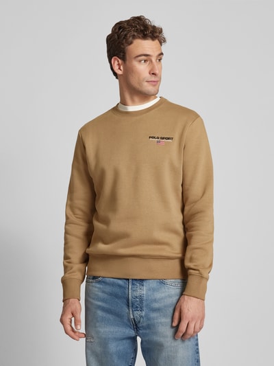 Polo Sport Sweatshirt mit Label-Print Khaki 4