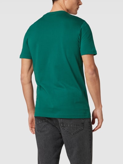 Christian Berg Men T-shirt met labelprint Donkergroen - 5