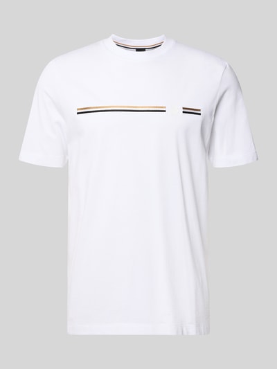 Produktfoto, Regular Fit T-shirt van puur katoen model 'C-TAUT 41' van BOSS, look: effen kleuren, logoprint, ronde hals, korte mouw, jersey.