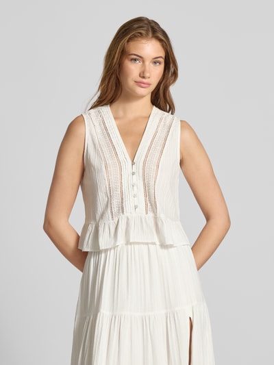 Only Regular fit top van puur katoen, model 'TALLI' Offwhite - 4