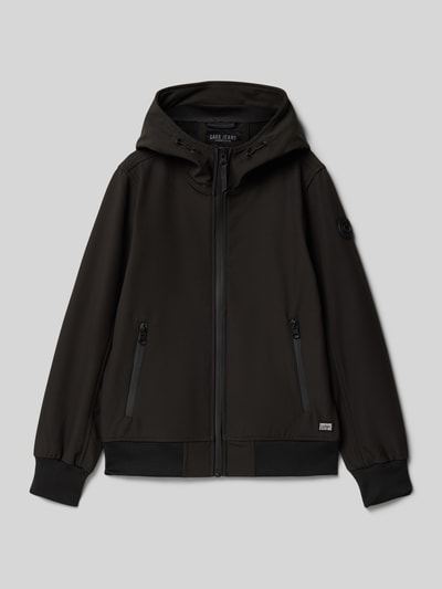 CARS JEANS Regular Fit Softshell-Jacke mit Reißverschlusstaschen Modell 'YONAZ' Black 1
