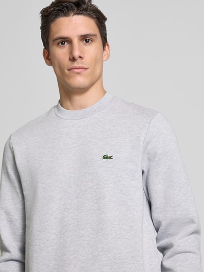 Lacoste Sweatshirt mit Label-Badge Hellgrau 3