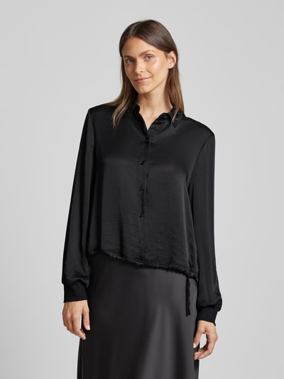 Marc Cain Bluse aus Satin mit Tunnelzug Black 4