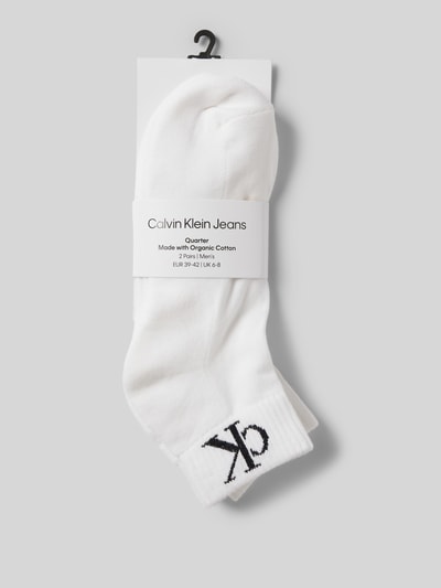 Calvin Klein Jeans Socken mit Logo-Stitching im 2er-Pack Weiss 3