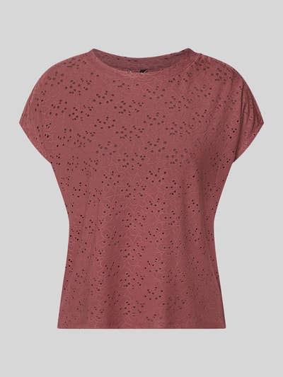 ONLY Relaxed Fit T-Shirt mit Ausbrenner-Effekt Model 'SMILLA' Bordeaux 2