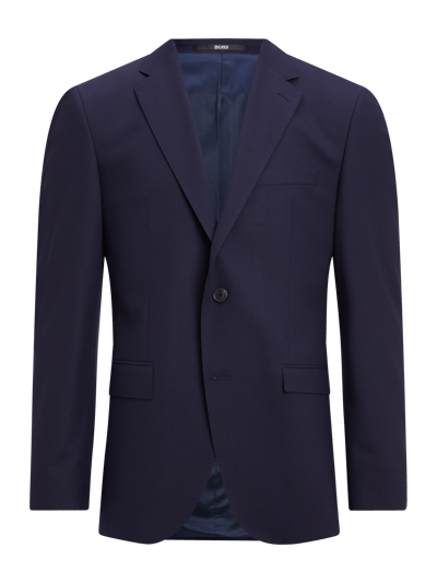 BOSS Regular Fit 2-Knopf-Sakko mit Stretch-Anteil Modell 'Jasper' Blau 1