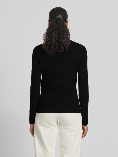 Polo Ralph Lauren Gebreide pullover van een mix van wol en kasjmier, model 'JULIANNA' Zwart - 5