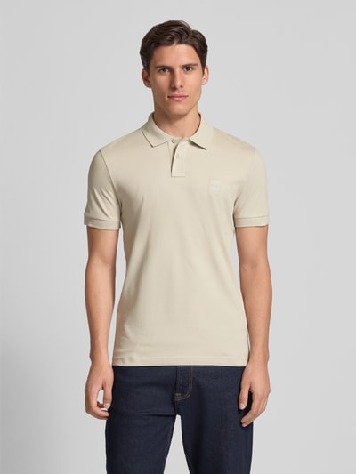 BOSS Orange Slim Fit Poloshirt aus Baumwoll-Mix Sand 4