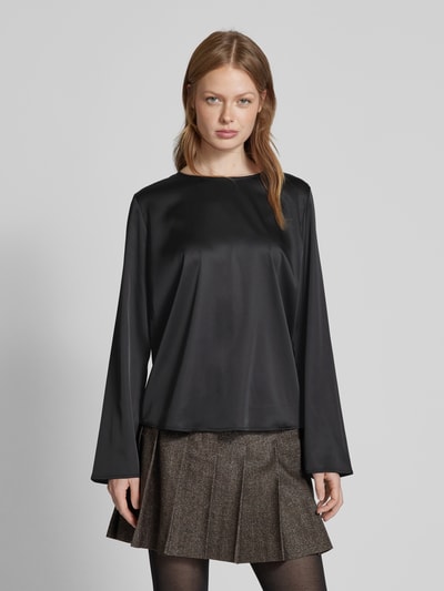 Jake*s Collection Oversized Bluse aus Satin Black 4