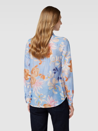 GANT Hemdbluse aus Baumwoll-Mix mit Seiden-Anteil mit Allover-Muster Hellblau 5