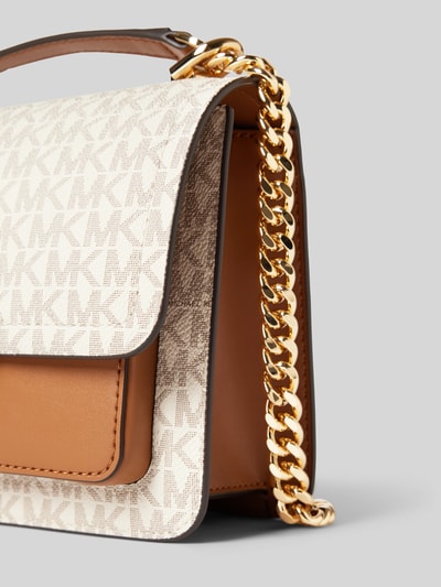 MICHAEL Michael Kors Torebka z aplikacją z logo model ‘HEATHER’ Écru 3