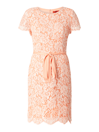 HUGO Kleid aus floraler Spitze Modell 'Kilela' Apricot 2