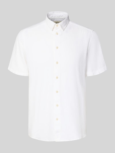 Blend Slim Fit Leinenhemd mit Viskose-Anteil Modell 'Bobby' Offwhite 2