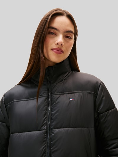 Tommy Jeans Regular Fit Steppmantel mit verdeckter Kapuze Black 5