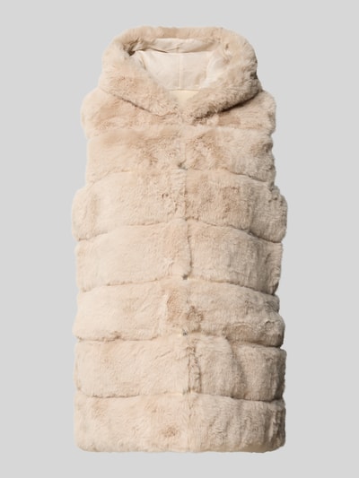 Apricot Weste aus Kunstfell mit Steppnähten Offwhite 2