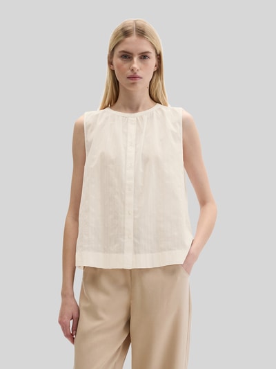 Marc O'Polo relaxed fit blouse van puur katoen Wit - 4