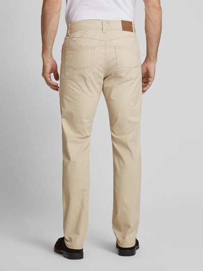 Christian Berg Men Straight Leg Chino mit Strukturmuster Kitt Melange 5