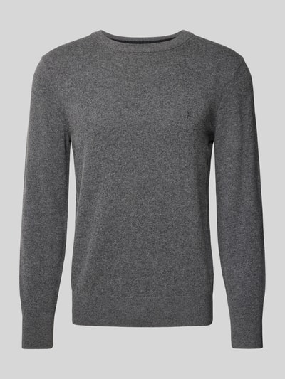 Marc O'Polo Regular Fit Strickpullover aus softem Bauwolle-Schurwolle-Mix Anthrazit 2