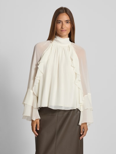 Christian Berg Woman Selection Blouseshirt met opstaande kraag Ecru - 4