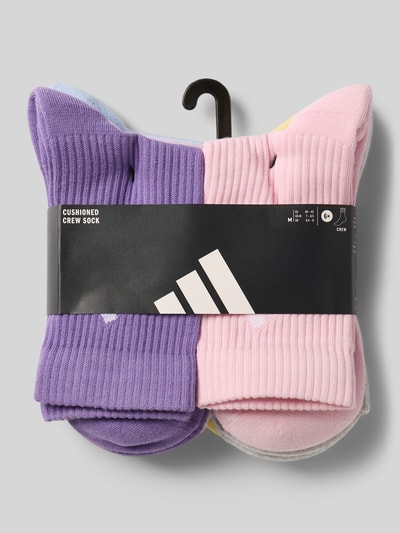 ADIDAS SPORTSWEAR Socken mit Label-Print im 6er-Pack Flieder 3