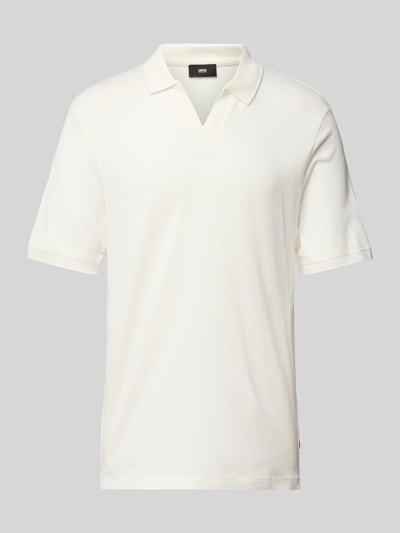 Cinque Regular fit poloshirt met V-hals, model 'Bolo' Wit - 2