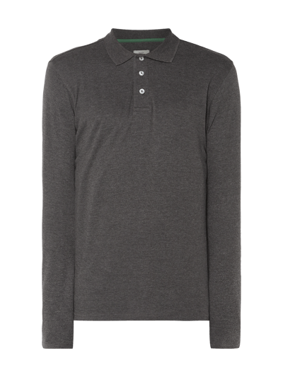 Montego Poloshirt mit langen Ärmeln Anthrazit Melange 2