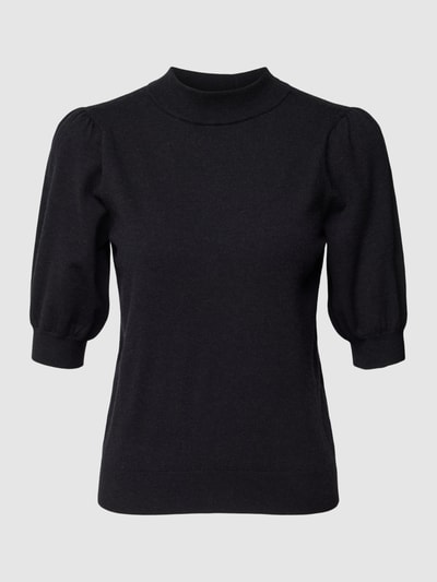 Essentiel Strickshirt aus Viskose-Mix mit Woll-Anteil Black 2