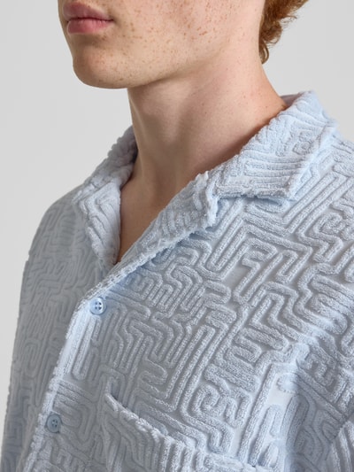 REVIEW Koszula casualowa z listwą guzikową Lodowy błękitny 3