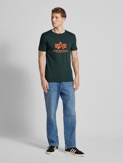 Alpha Industries T-shirt z nadrukiem z logo w zestawie 2 szt. Czarny 1