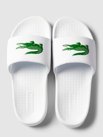Lacoste Sandały z nadrukiem z logo model ‘Croco 1.0’ Biały 4
