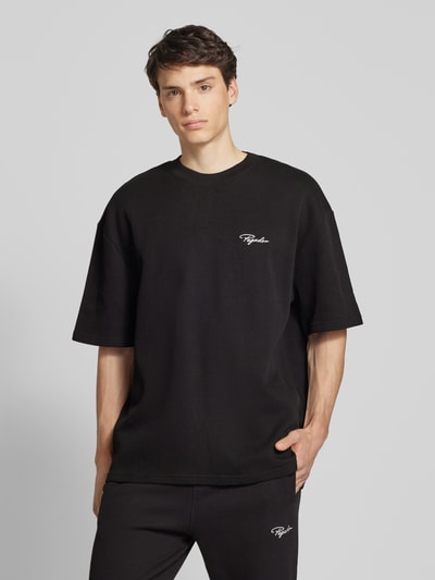 Pegador Oversized T-Shirt mit Label-Stitching Modell 'SIGNAR' Black 4