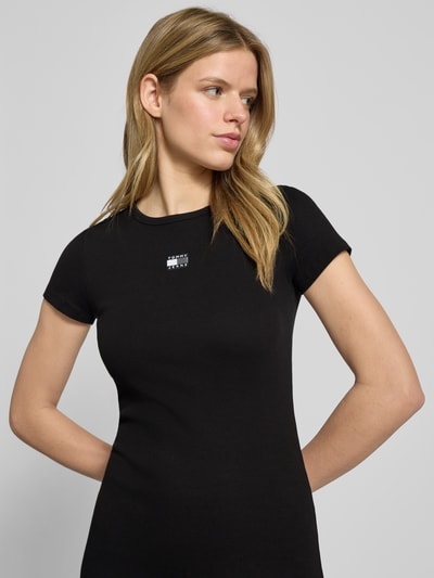 Tommy Jeans Körpernahes Midikleid aus Baumwoll-Mix Black 3