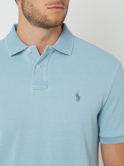 Polo Ralph Lauren Custom Slim Fit Poloshirt mit Logo-Stickerei  Hellblau 3