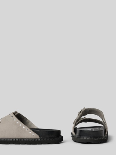 Espadrij Klapki z wytłoczonym logo model ‘AMI’ Beżowy 2