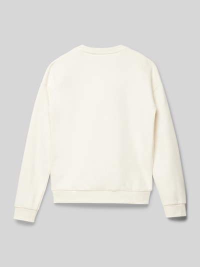 Guess Sweatshirt mit Label-Stitching Modell 'ACTIVE' Ecru 3