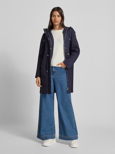 Christian Berg Woman Selection Mantel mit Steppnähten Dunkelblau 1