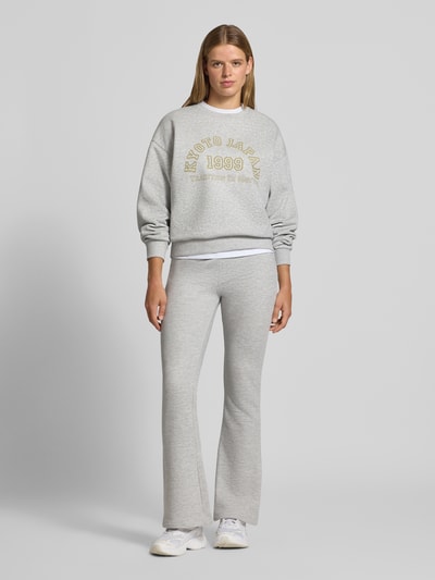 JJXX Sweatshirt aus Baumwoll-Mix Modell 'MERLE' Hellgrau Melange 1